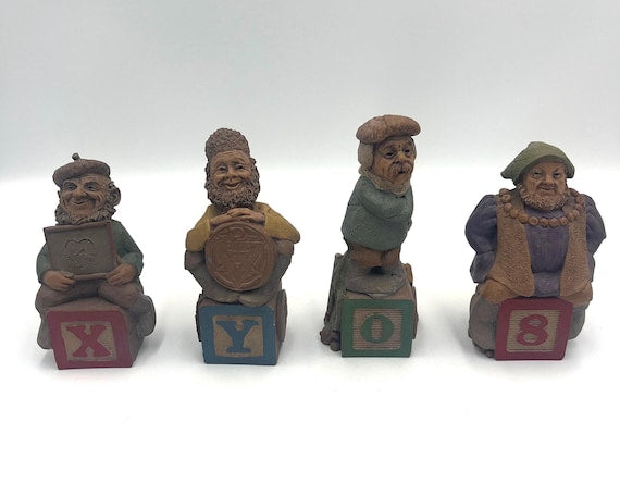 Tom Clark Gnomes: Hand-Carved Alphabet and Number Figurines - Retired Collectibles