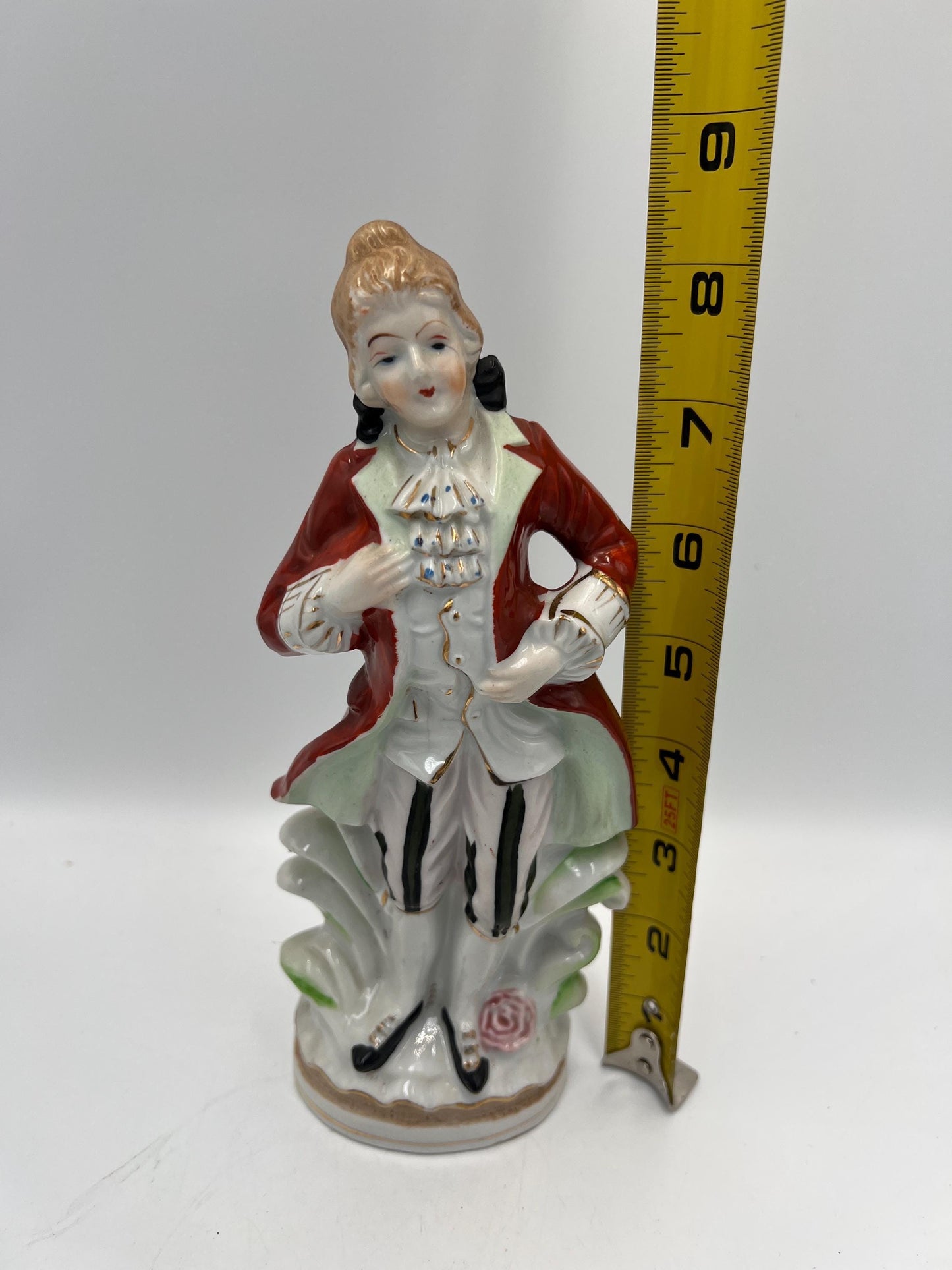 Vintage Porcelain Figurines: Victorian Couple in Period Dress