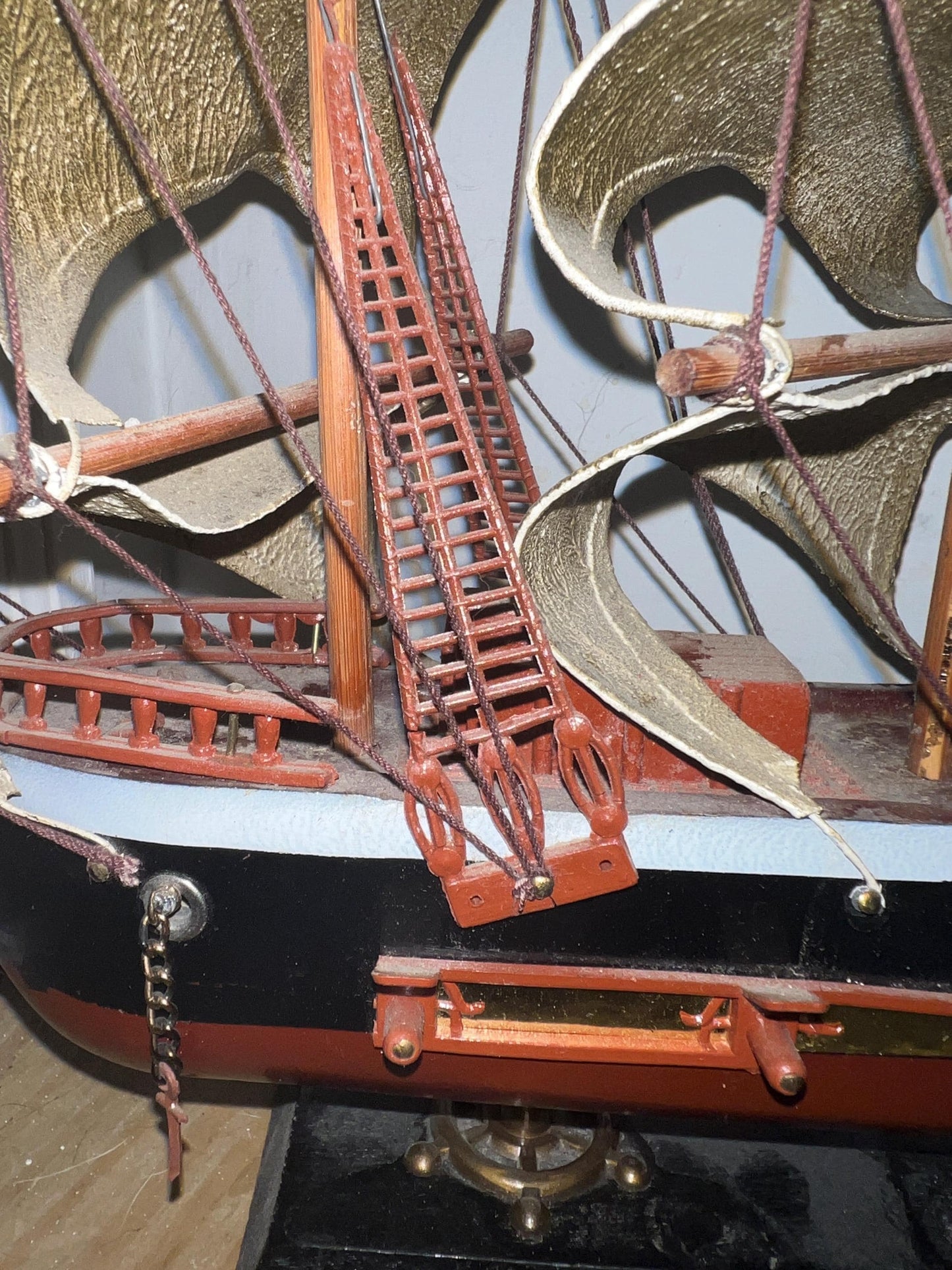 USS Constitution Ship Model: Maritime Decor (Wooden, Black Hull, 1814)