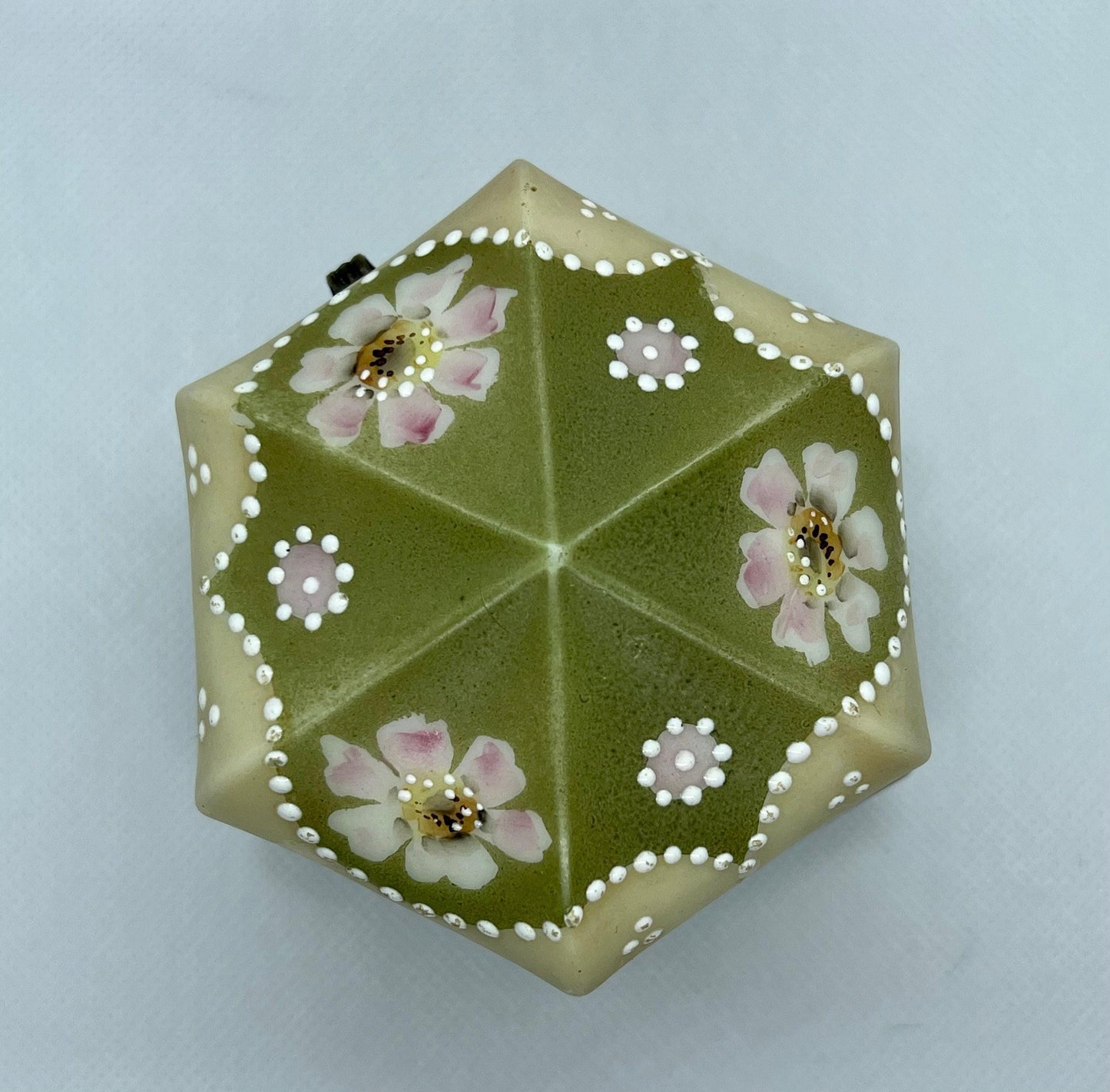 Nakara Jewelry Box, Handpainted Floral, Pearly Finish (Antique)
