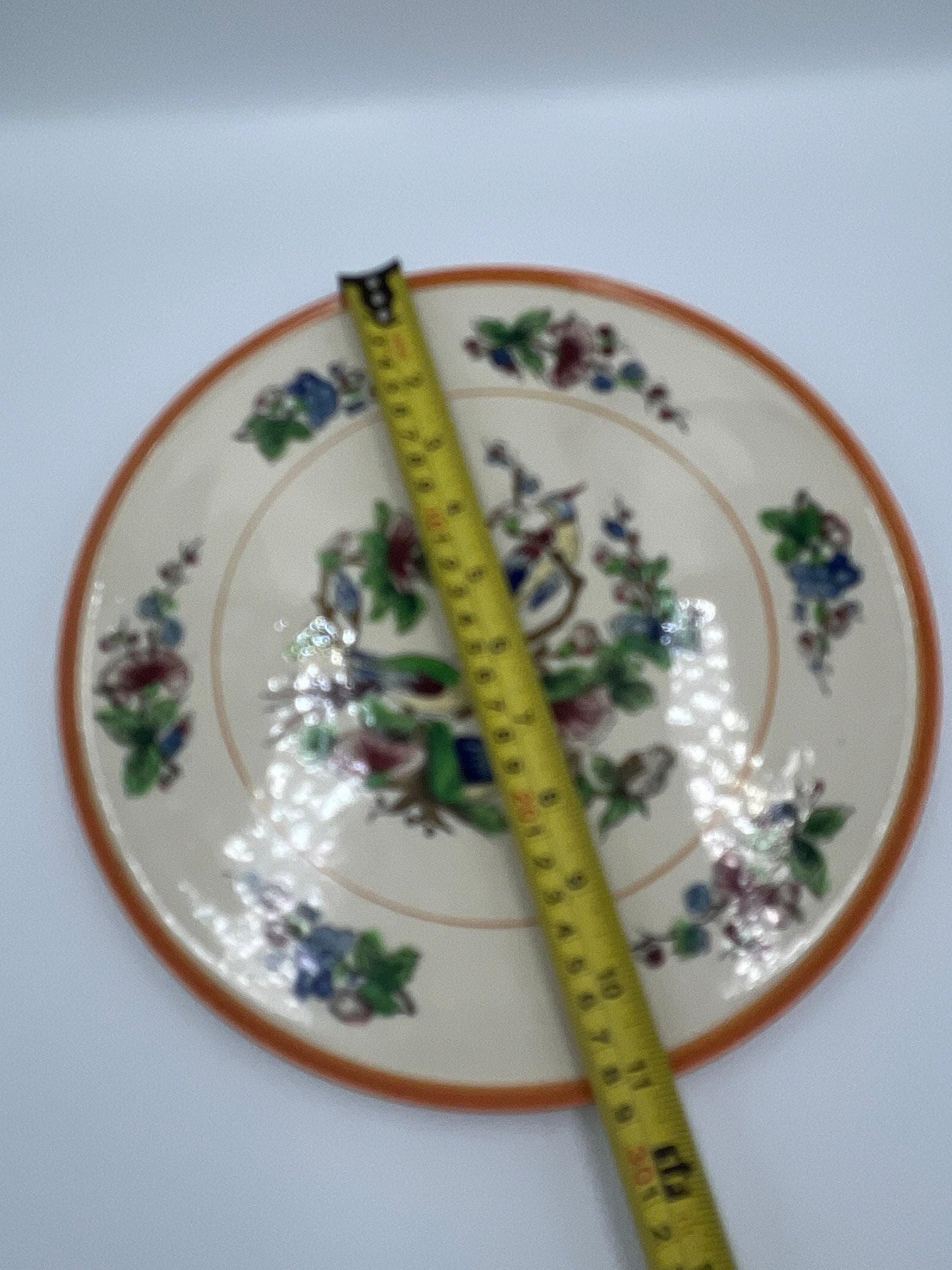 Japanese Vintage Bird Plate - Porcelain, 11 Inch Nature Motif