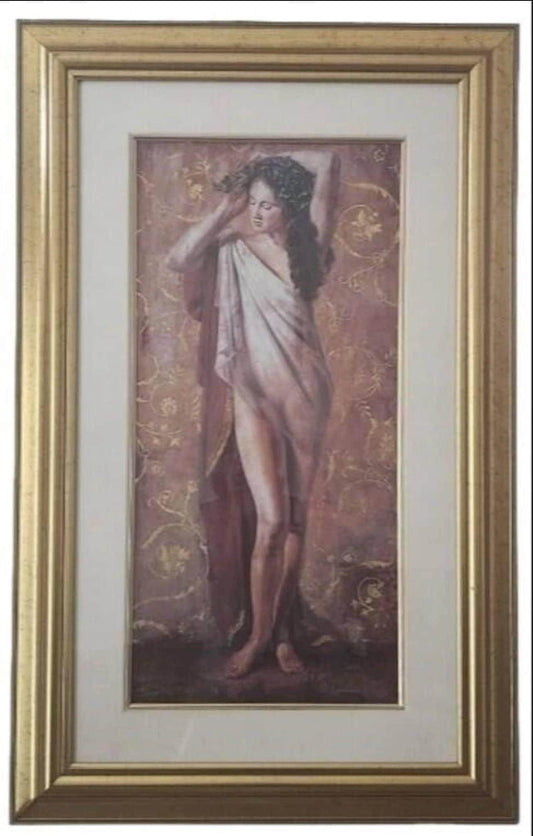 Tomasz Rut, Girl With Ivy In Hair Embellished Giclee, signed and numbered
