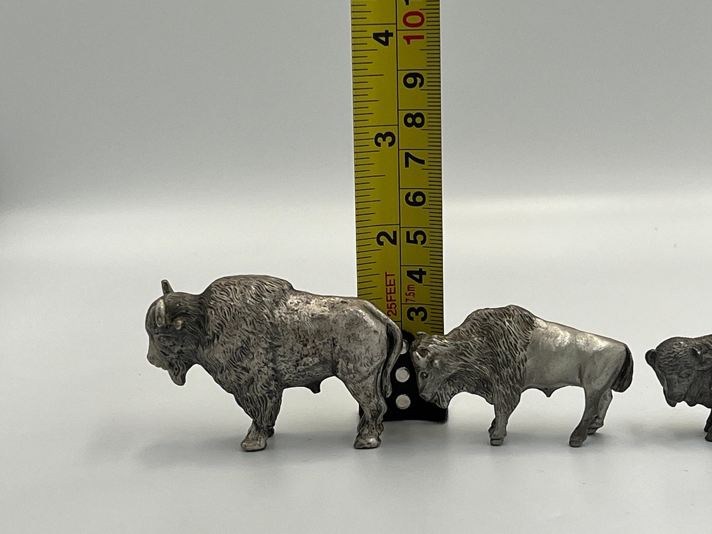 Western Pewter Figurines, Buffalo and Soldier, End of the Trail (Vintage Art)