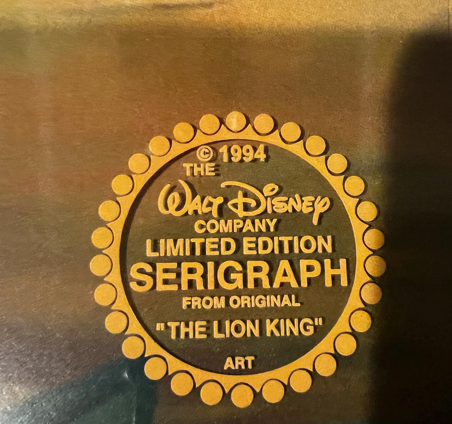 Disney The Lion King Simba Pouncing Sericel | 1994 Limited Edition Serigraph | Walt Disney Company Animation Art