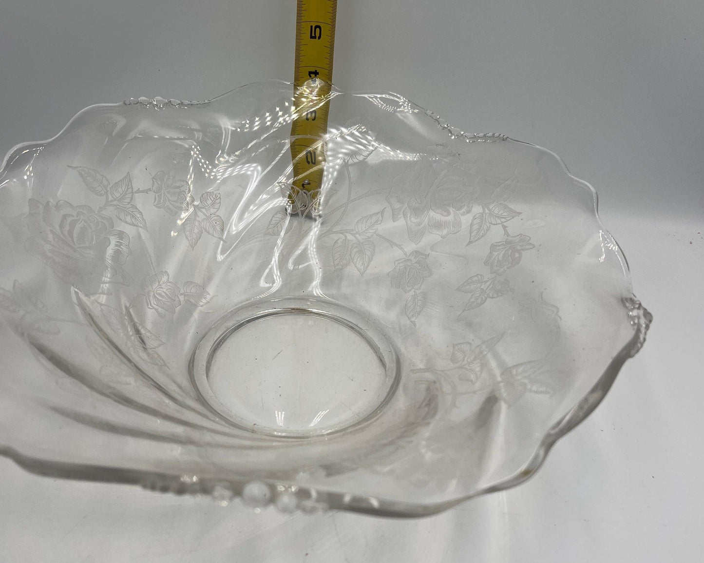 Heisey Waverly Rose Pattern #1515 Mid Century Modern Console Bowl