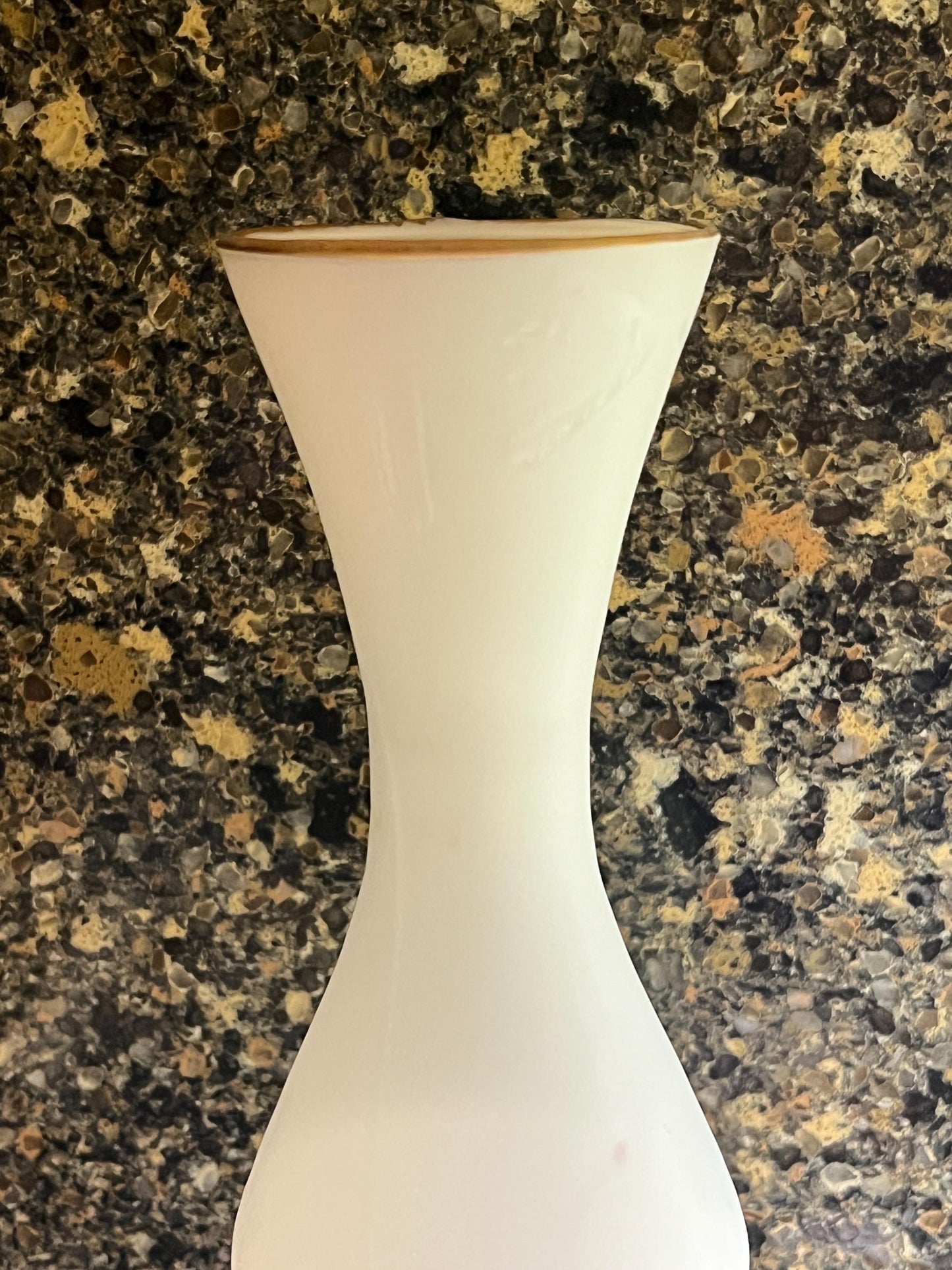 Frosted Glass Vase with Floral Motif 15" H