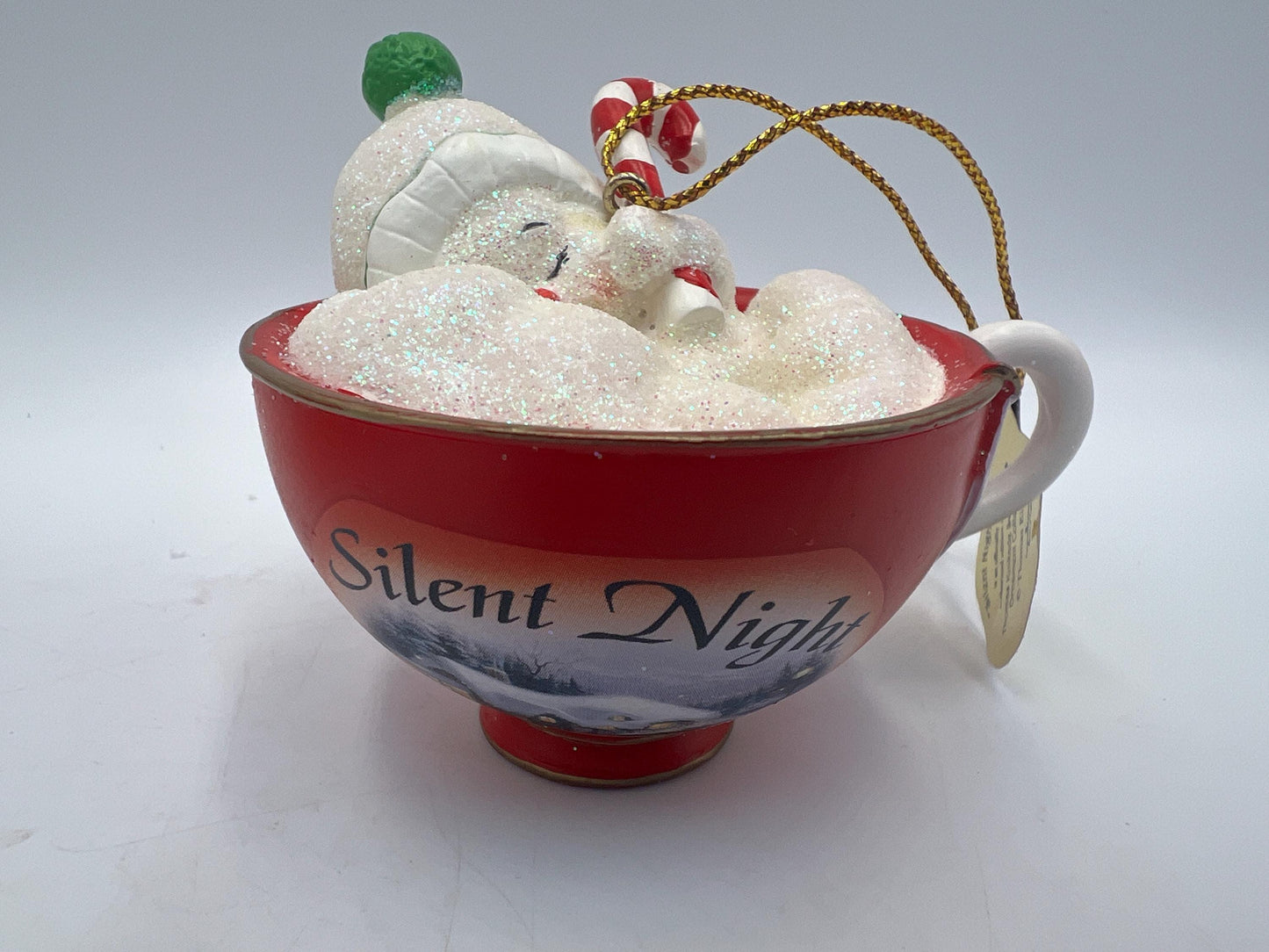 Thomas Kinkade Ornaments "Sweet Teas" Sets Snowmen in Teacups