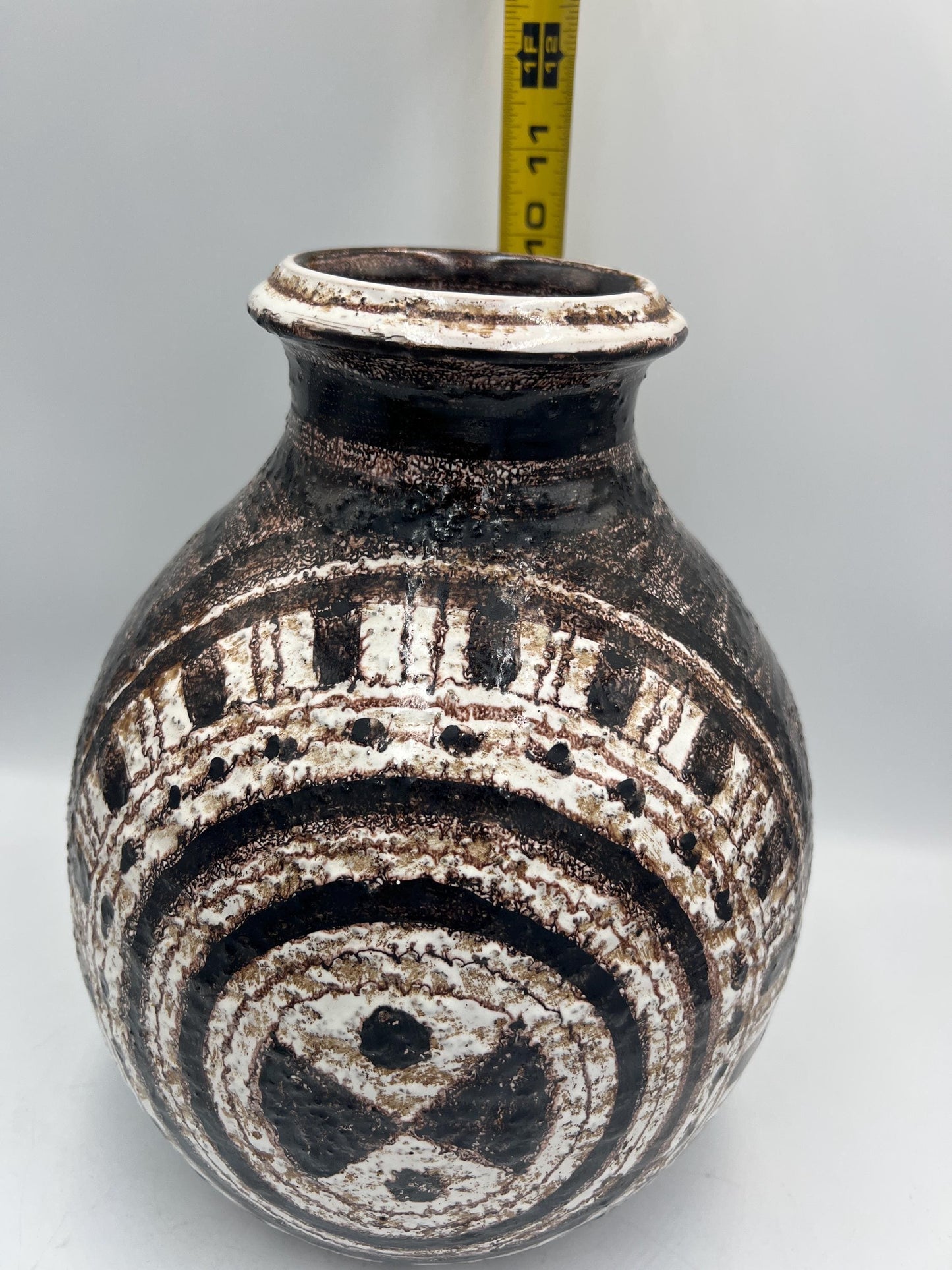 Mid Century Modern Aldo Londi Bitossi Pottery Morocco Vase for Rosenthal Netter