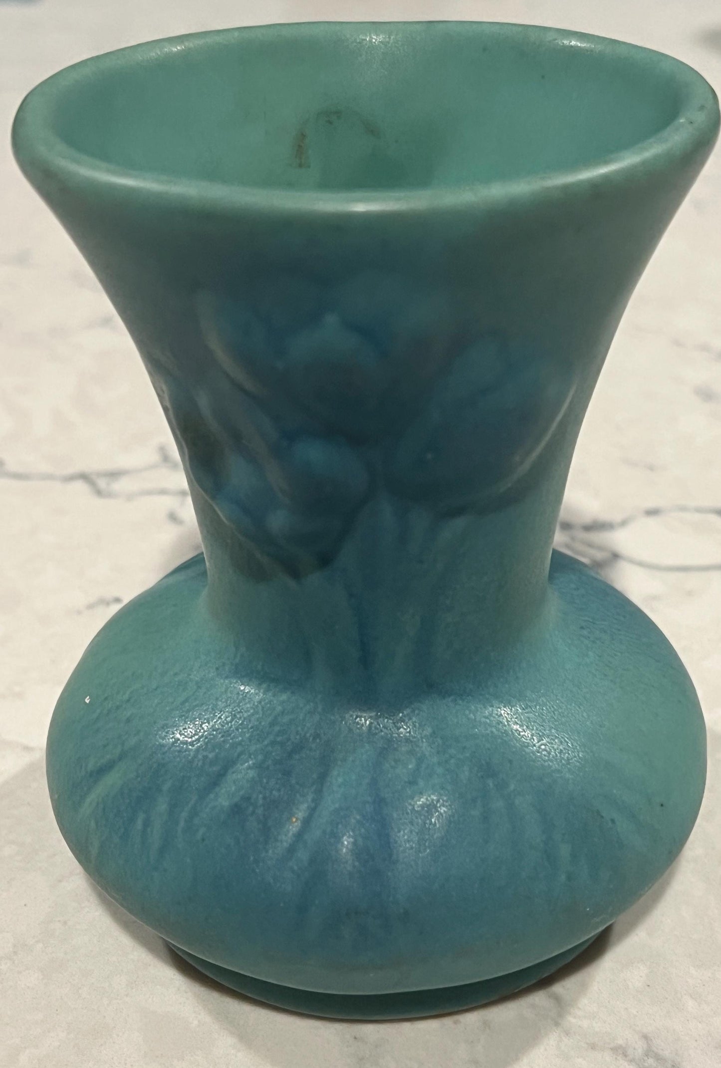 Van Briggle Pottery Vase, Ming Blue Tulip, Matte Glaze (5 Inch)