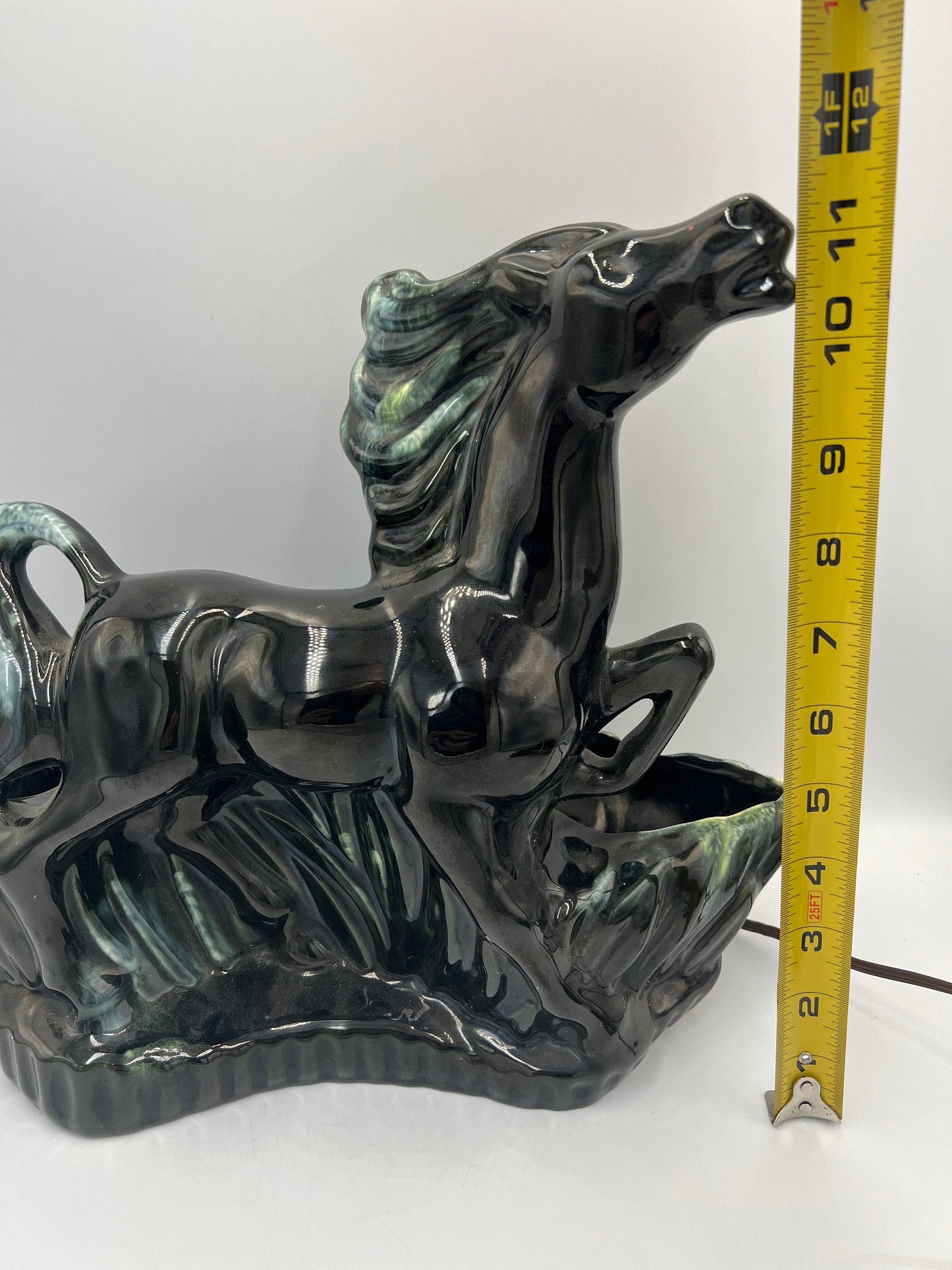 Vintage Horse Lamp - Mid Century Modern Ceramic Table Light