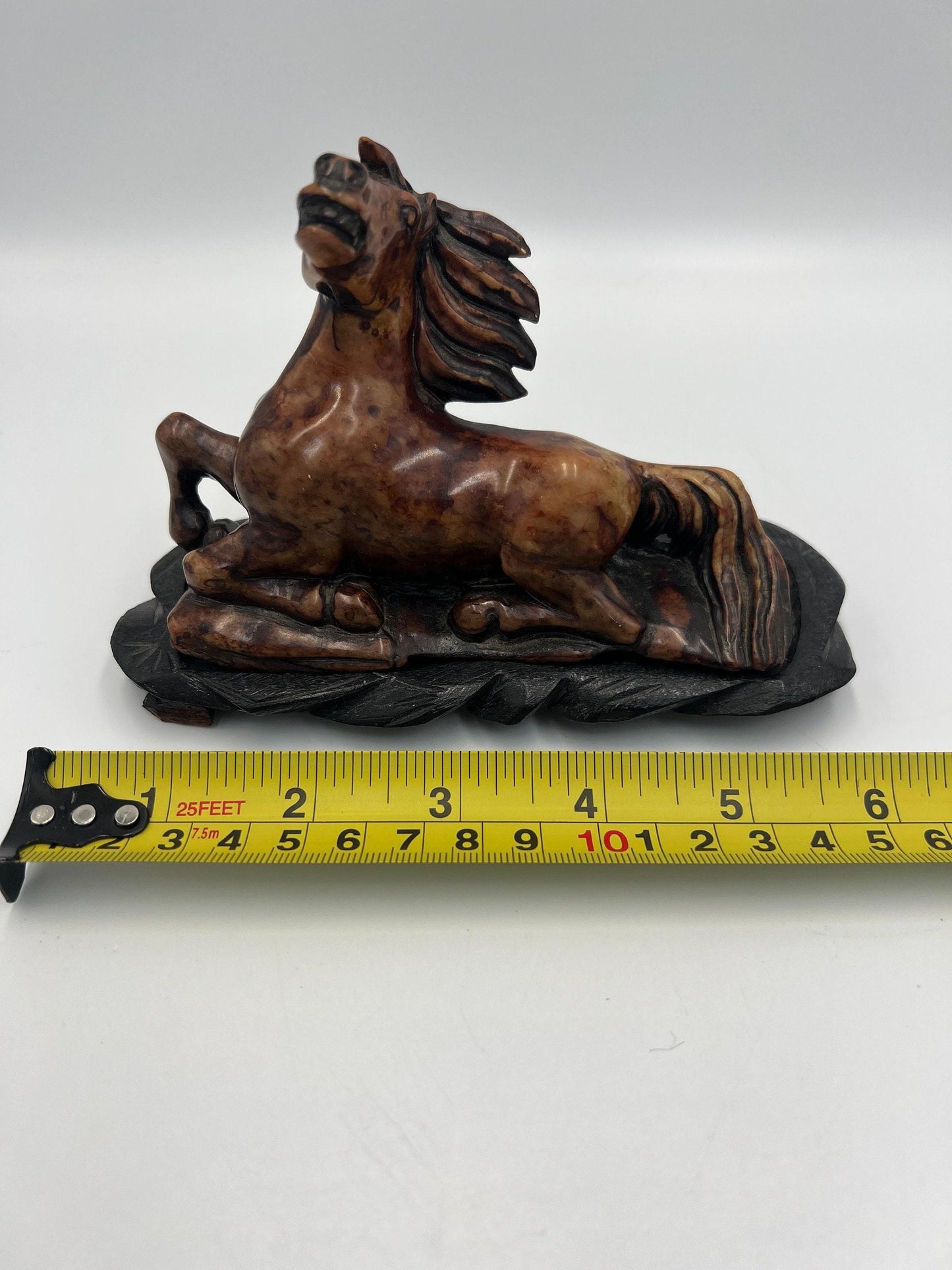 Chinese Export Carved Soapstone Horse Sculpture