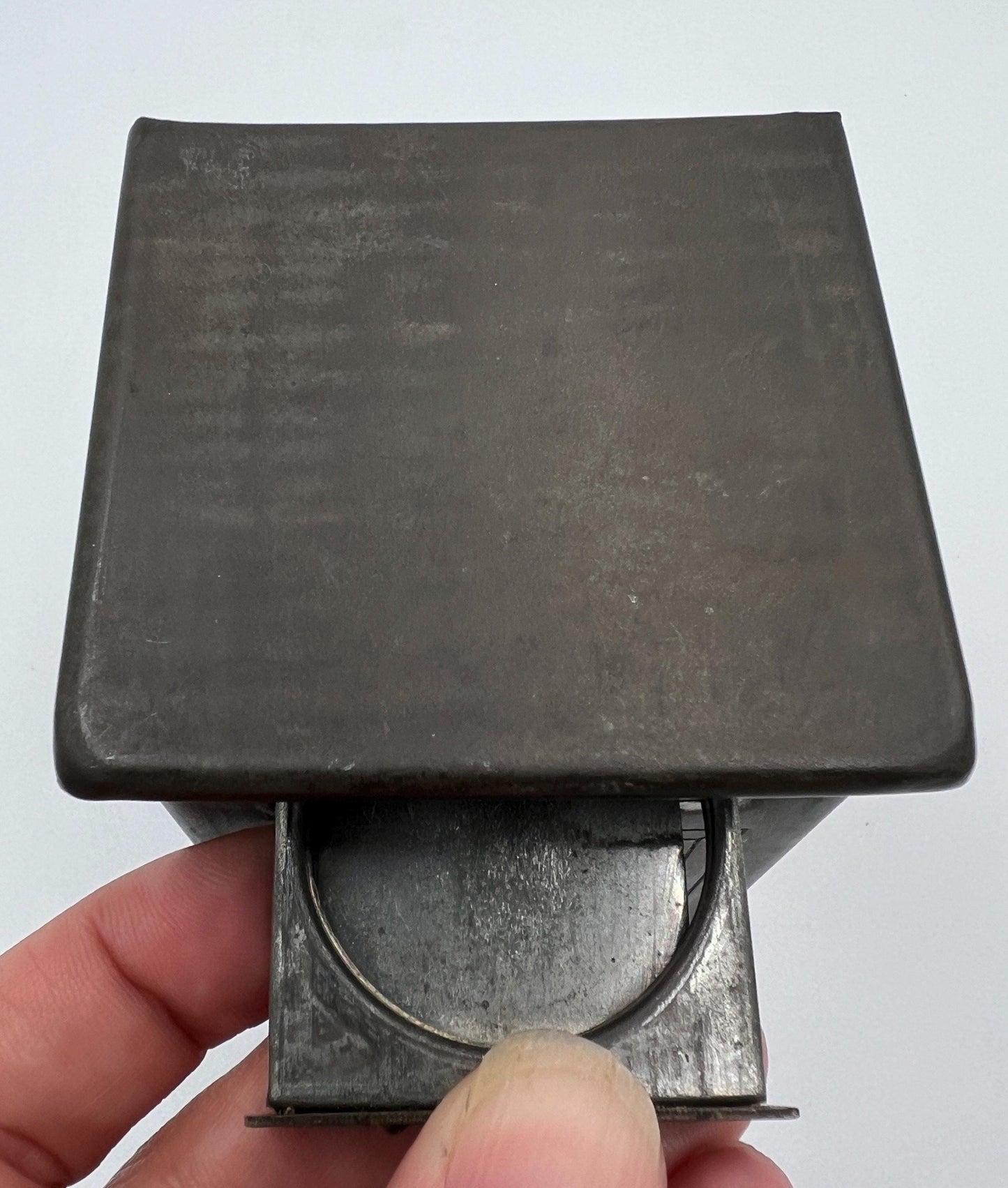 Tin Mechanical Bank with Trick Drawer for Penny circa 1890s