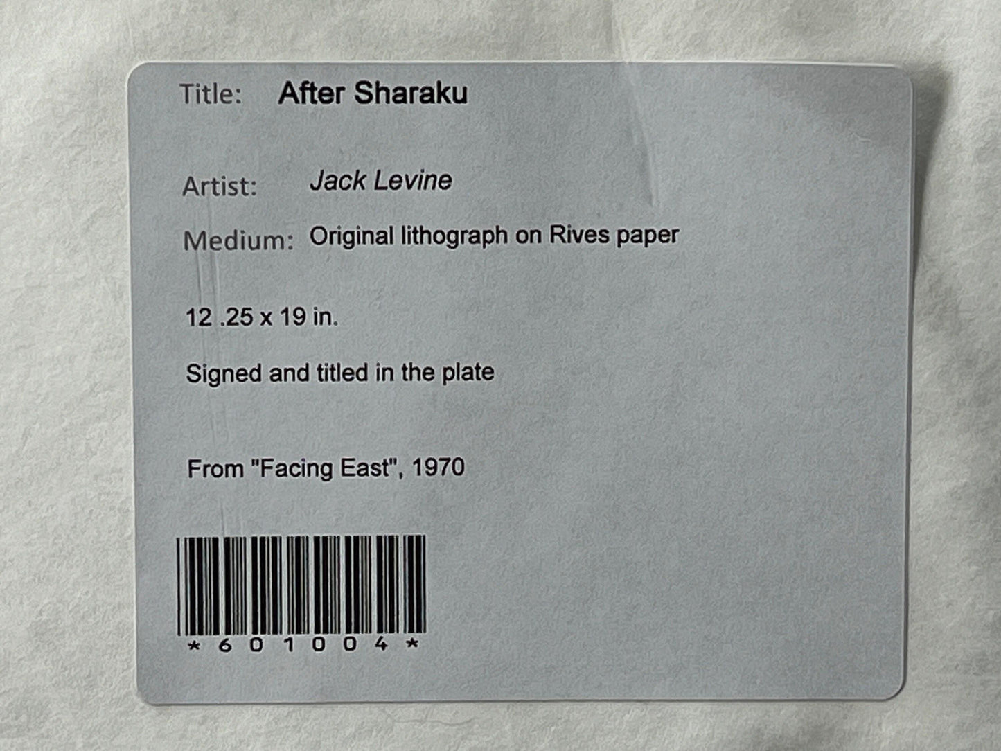 Signed 1970 Jack Levine Lithograph After Sharaku