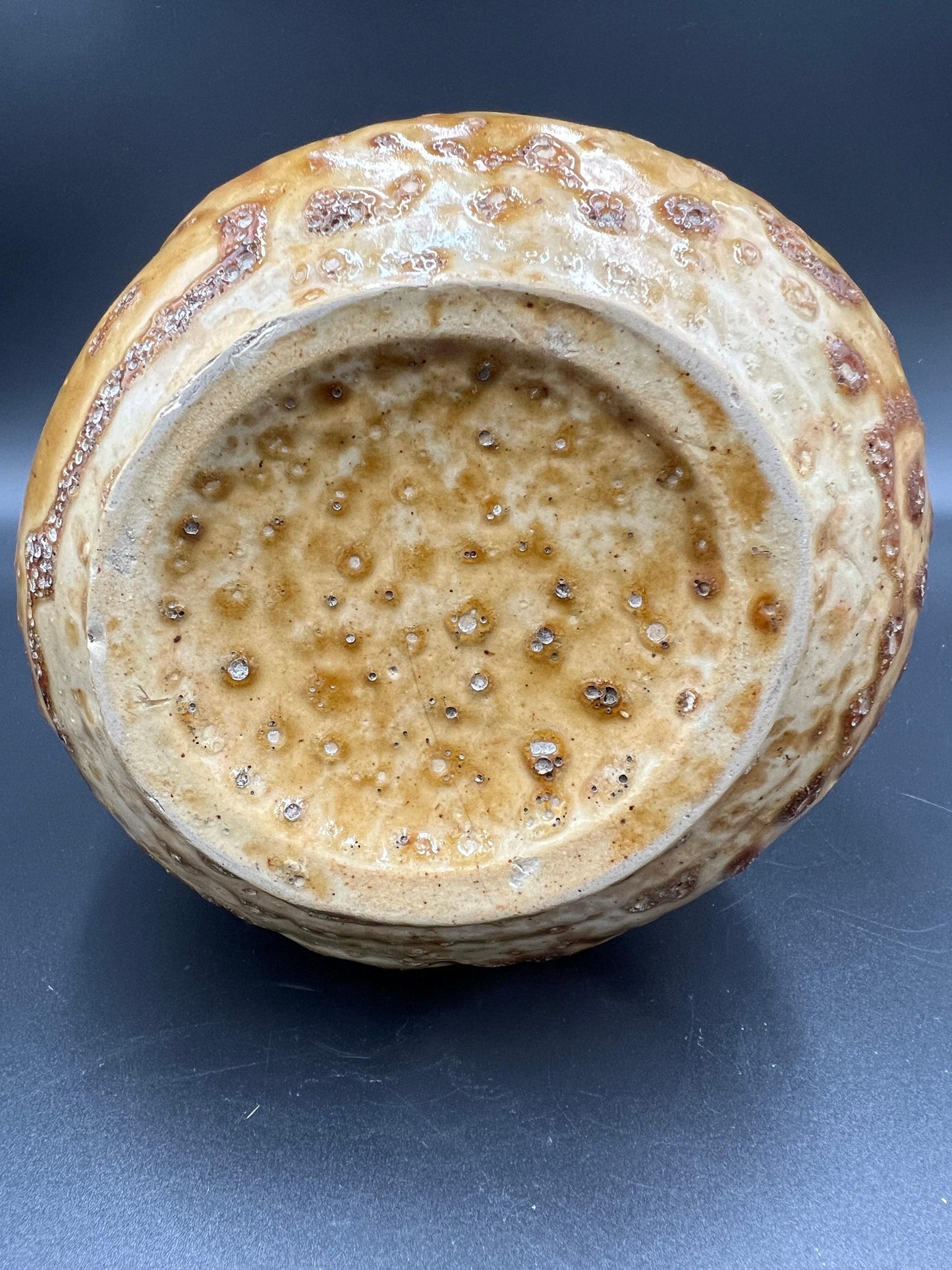 Bennington Rockingham Stoneware Pitcher, Tulip Pattern (Late 1800s Vintage)