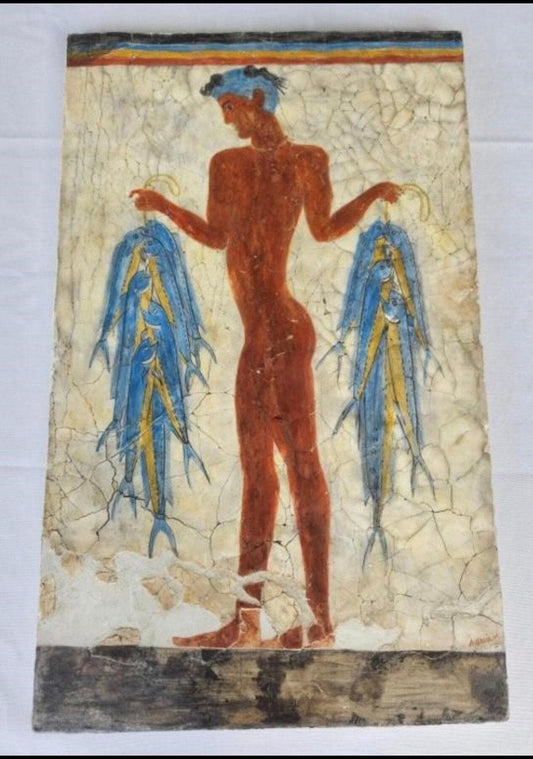 Hand Painted Young Fisherman on Wood by M. Asttasia - Unique Nautical Wall Art - Original Maritime Decor