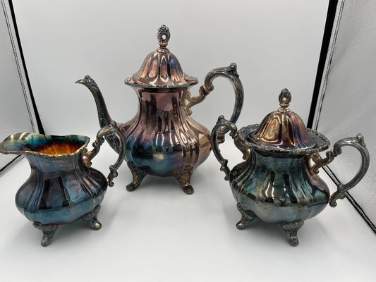 Vintage Epca Poole Silver Coffee and Tea Set