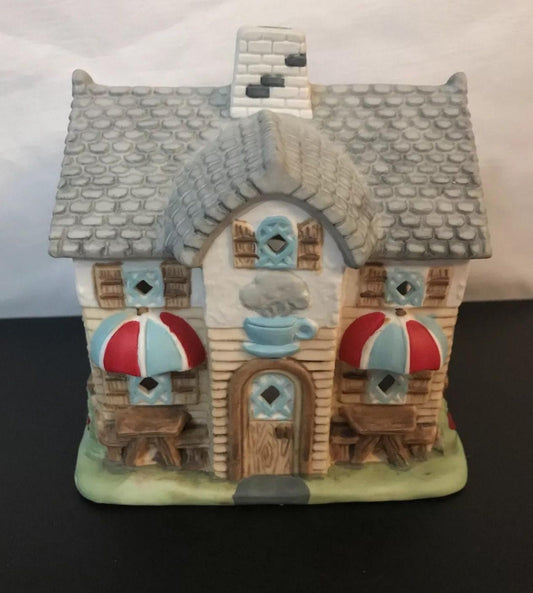 Christmas Village Coffee Shop Votive Candle Holder