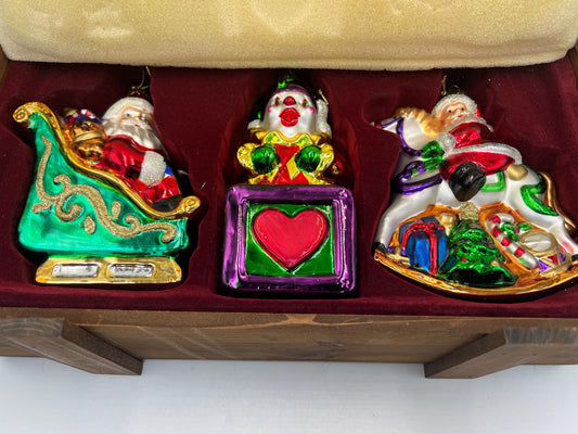 Vintage Thomas Pacconi Christmas Ornaments, Set of 3