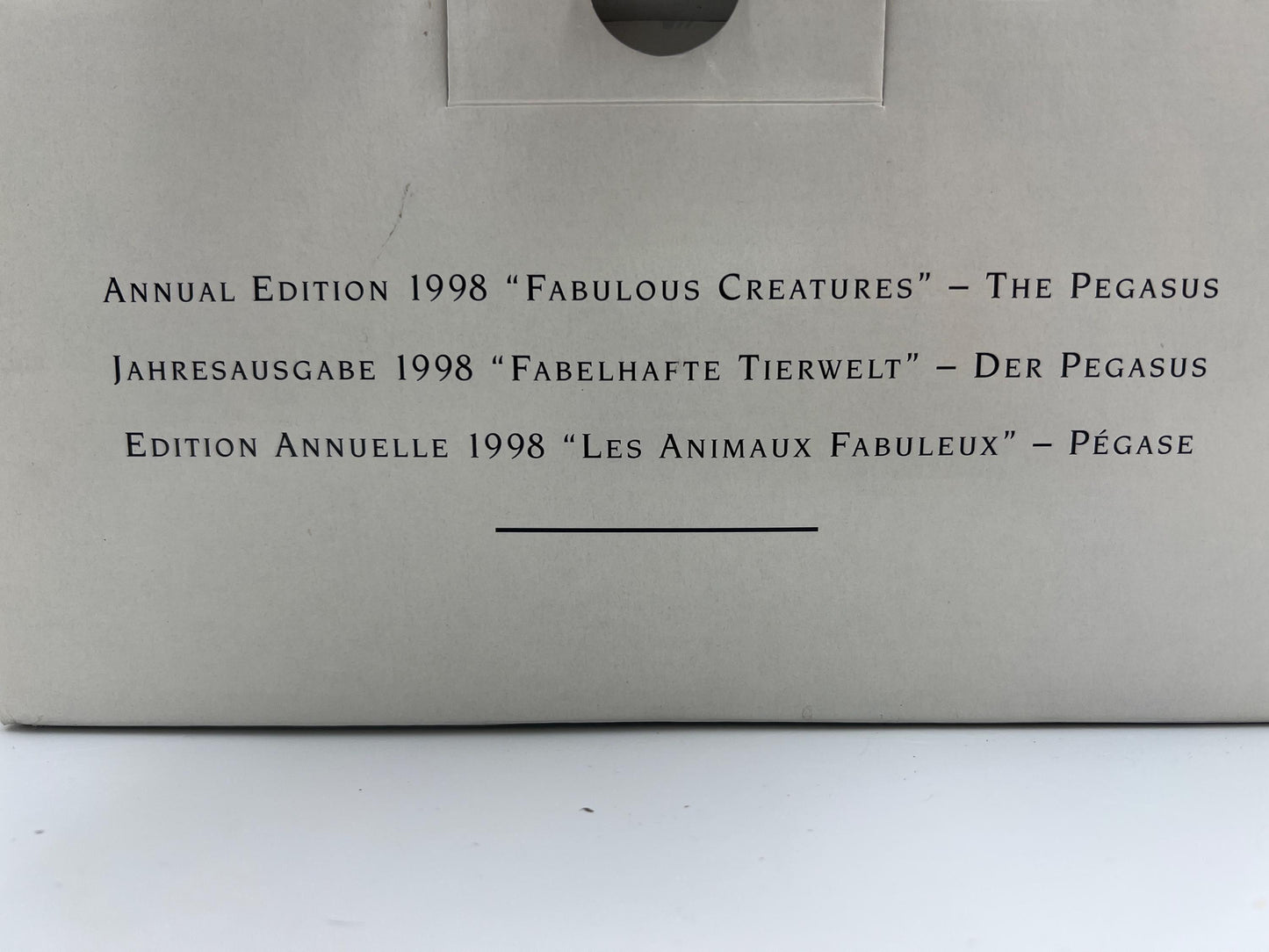 Swarovski Pegasus, Fabulous Creatures series, 1998, in Original Box and Packaging