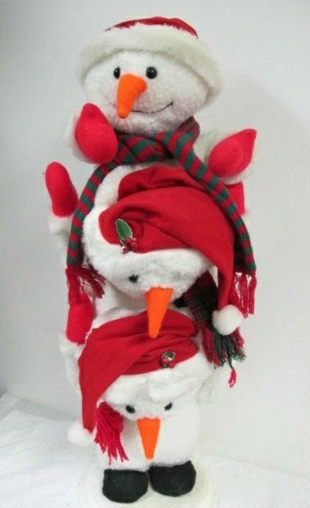 Snowman Christmas Décor: Santa's Best Animated Trio