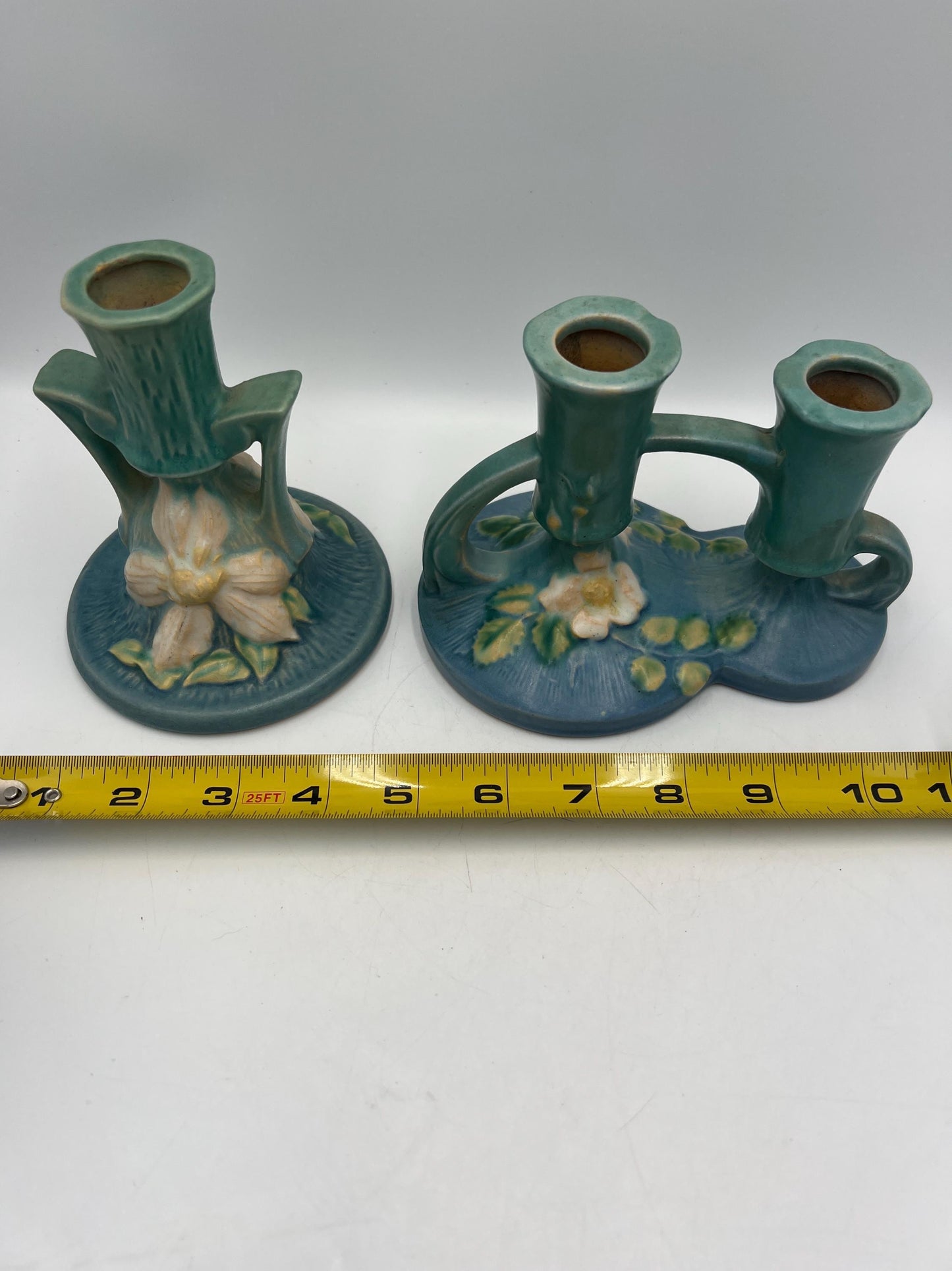 Roseville Blue Candlestick Holders Your Choice