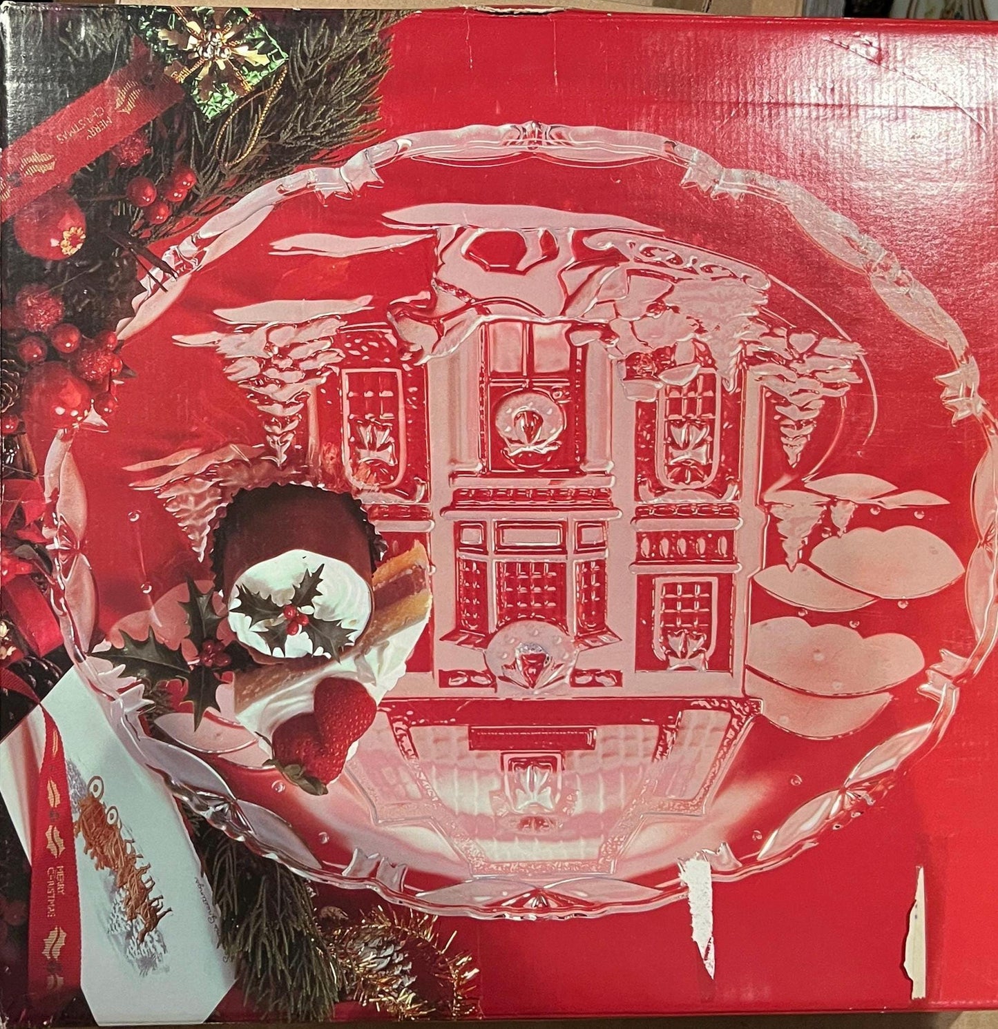 Vintage Winter Wonderland Hostess Plate 15" Mikasa in Box
