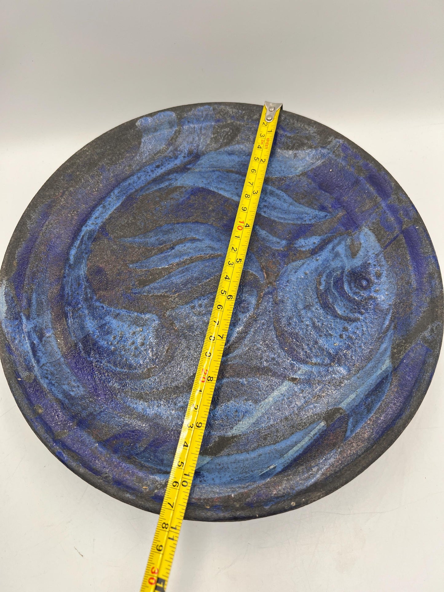 Metal Fish Wall Plate - Coastal Ocean Decor, 10 Inches