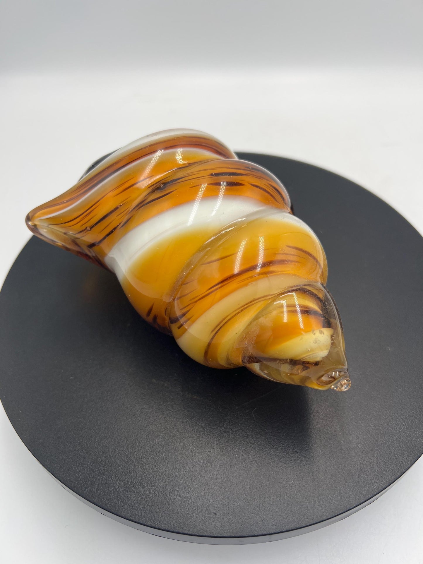 Murano Art Glass Hand Blown Conch Shell Sculpture