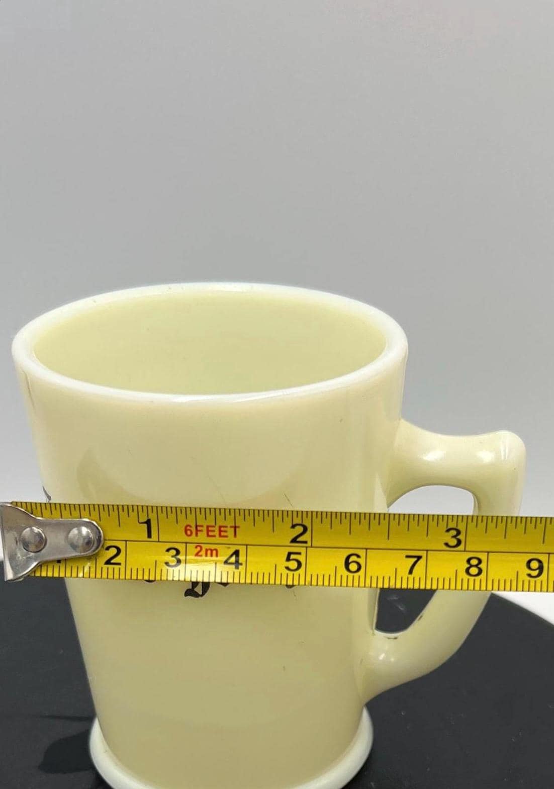 McKee Uranium / Custard Glass Tom and Jerry Mug - Glows!