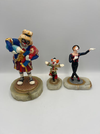 Ron Lee Clown Statue - Signed, Numbered, Onyx Base