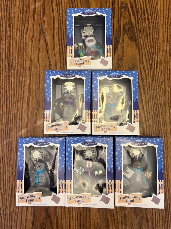 Hallmark Keepsake Ornaments from the Snowman's Land collection, New In Box