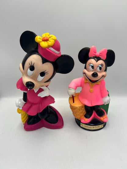 DISNEY Minnie Mouse Banks Plastic Vintage Your Choice