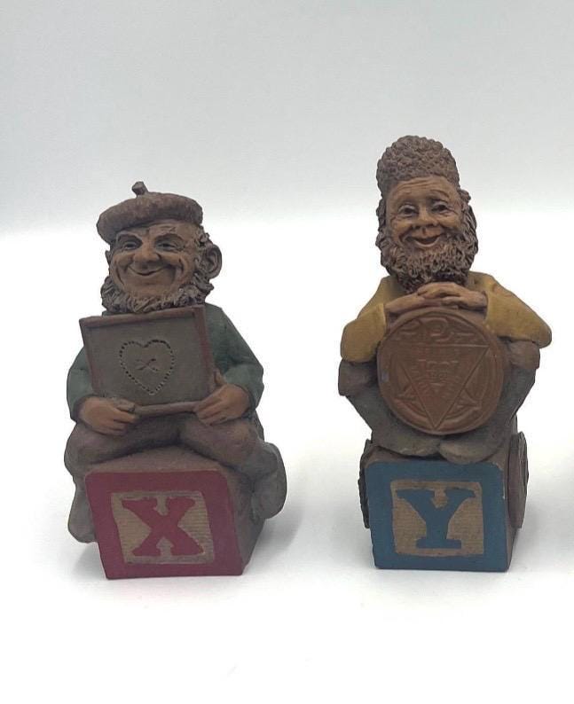 Tom Clark Gnomes: Hand-Carved Alphabet and Number Figurines - Retired Collectibles