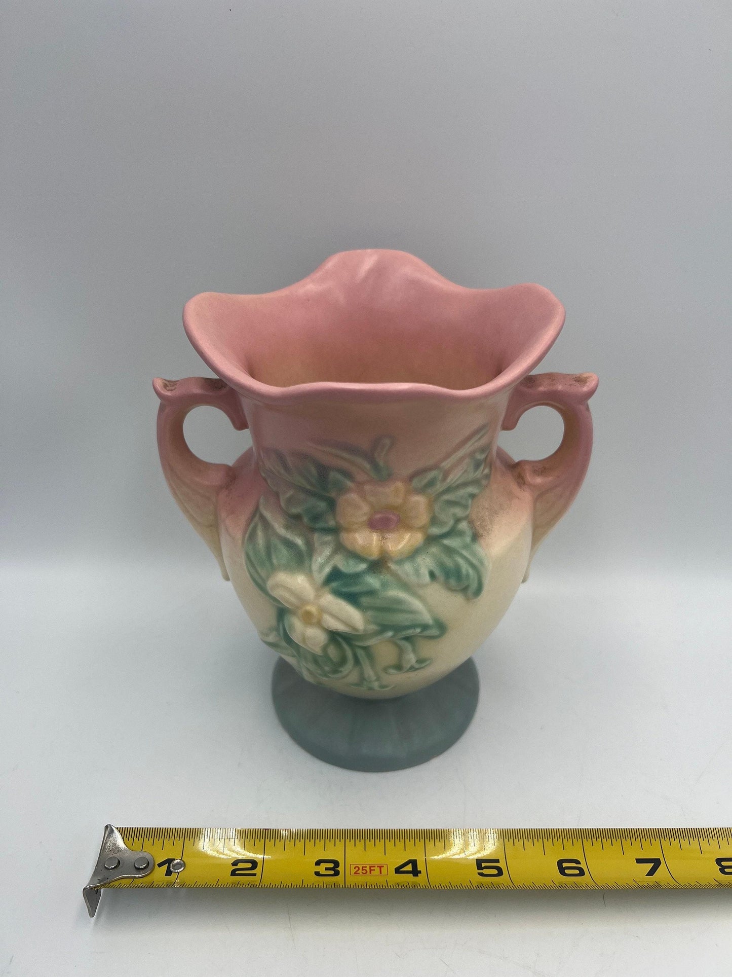 Hull Wildflower Vase: Vintage 1940s Double Handled Floral Pottery