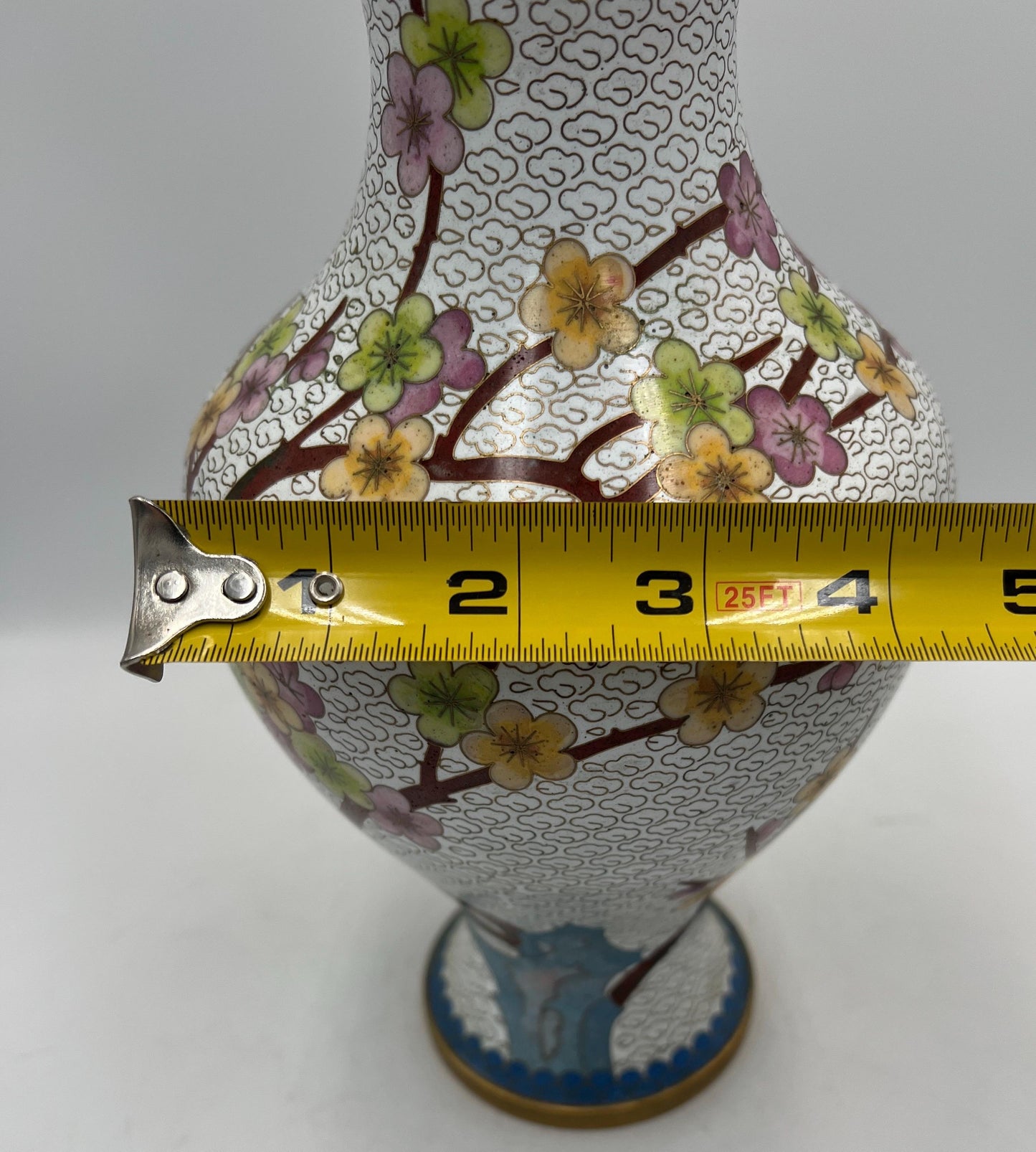 Chinese Cloisonne Vase Floral with bird design