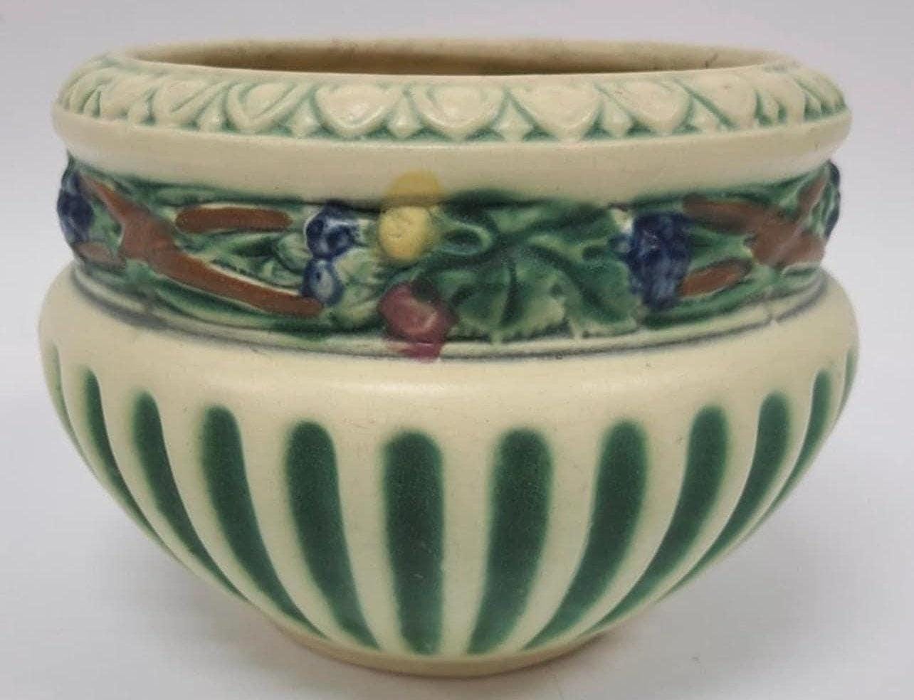 Corinthian Jardiniere Planter: Roseville Pottery, Art Deco - Ceramic Vase