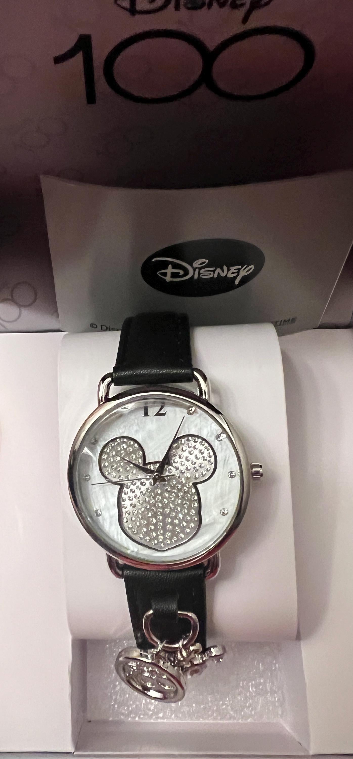 Mickey Mouse Anniversary Watch - Moving Hands or Silver Charm, Boxed
