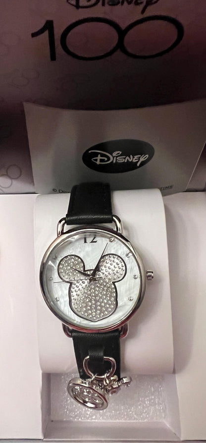 Mickey Mouse Anniversary Watch - Moving Hands or Silver Charm, Boxed