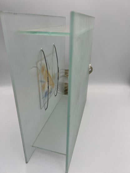 Modern Frosted Glass Wall Sconce, Block Style (9.5" Square)
