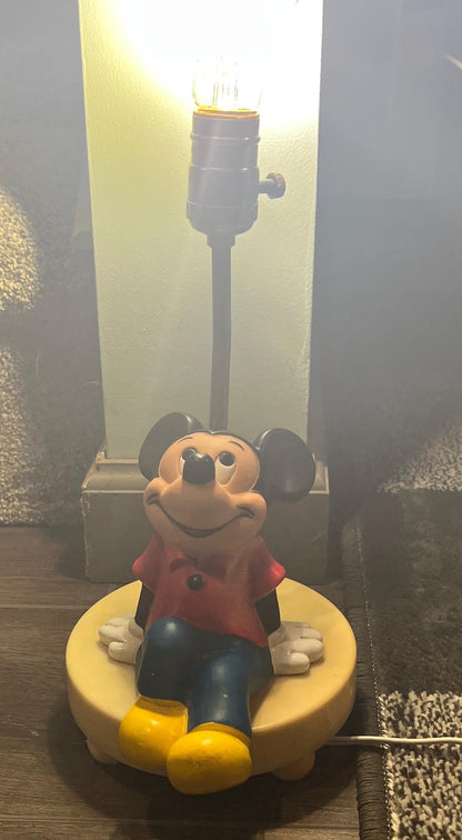 Mickey Mouse Table Lamp: Vintage 1960s Disney - Kids Nightlight