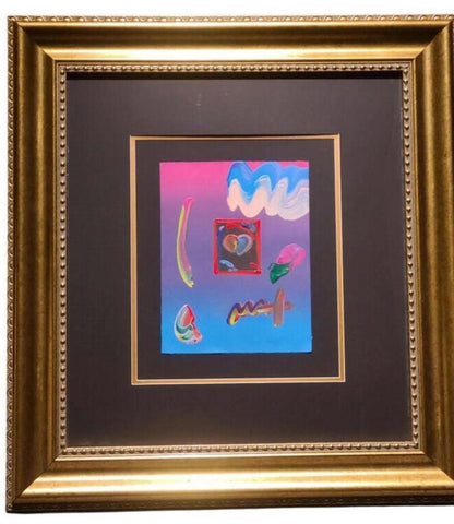 Peter  Max, Black Series: Heart.  Original Painting