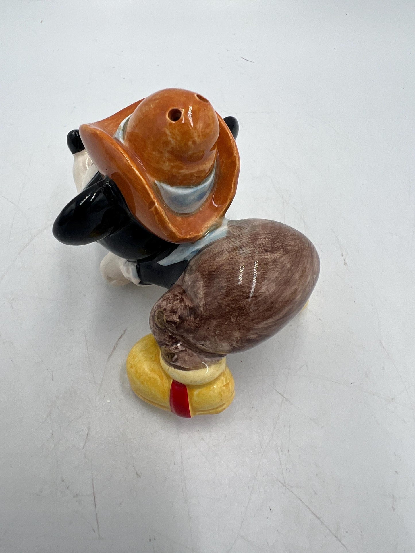 Disney Salt and Pepper Shakers: Vintage Mickey and Pluto PLUS extra Mickey Cowboy  (Ceramic Collectibles)