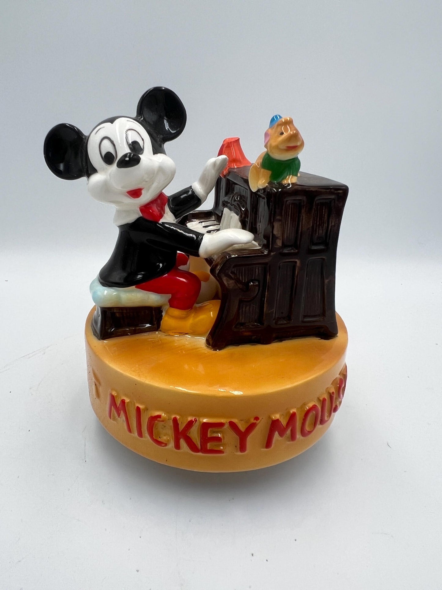 Mickey Mouse Music Box: Vintage Disney Porcelain (5.5 inches tall)