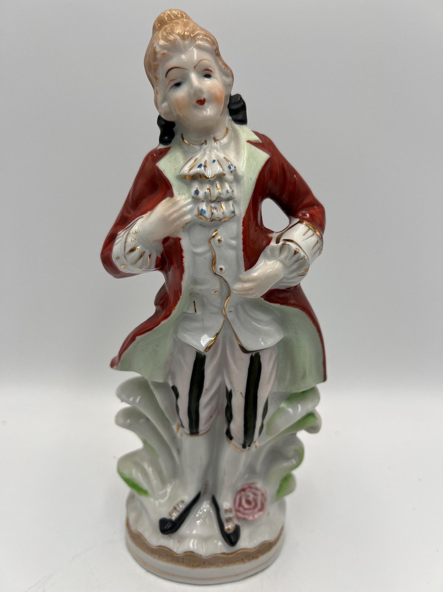 Vintage Porcelain Figurines: Victorian Couple in Period Dress