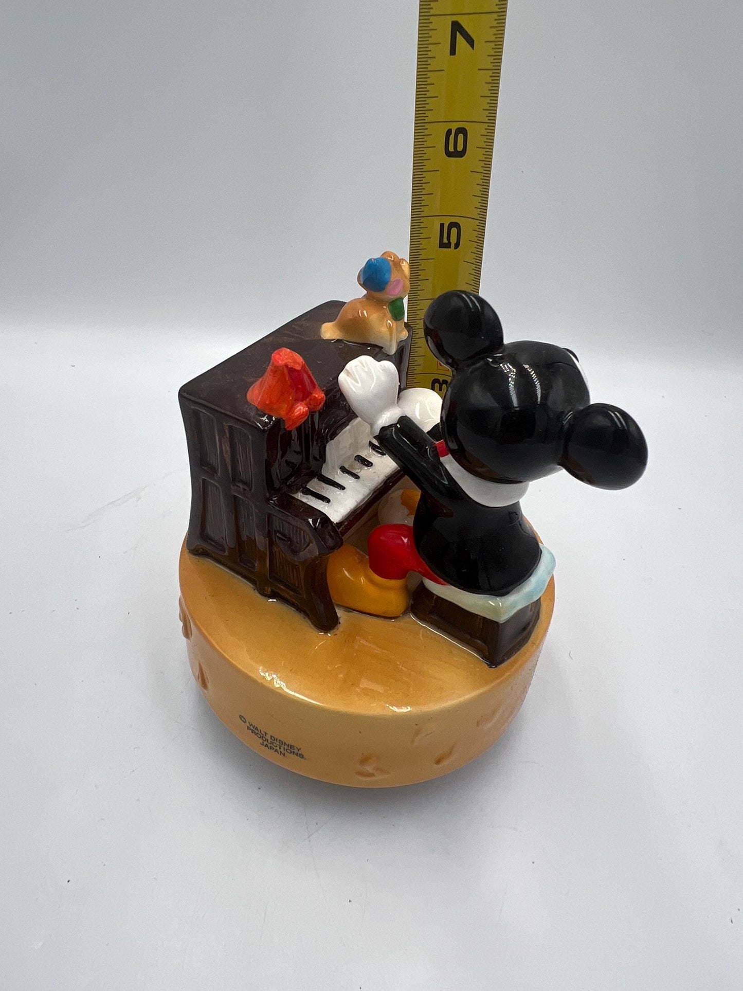 Mickey Mouse Music Box: Vintage Disney Porcelain (5.5 inches tall)