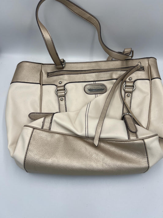 Franco Sarto Handbags: 90s Vintage Black Hobo & White Crossbody - Worn Style