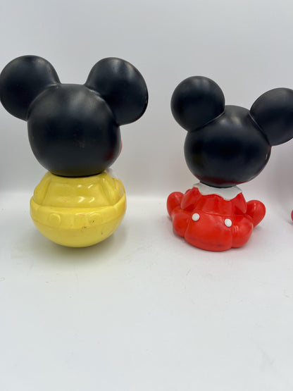 DISNEY Mickey Mouse and Minnie Mouse Lot of  5 Vintage Toys