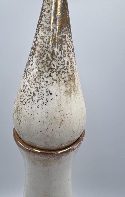 Rare Mid Century gilded ceramic genie decanter vase