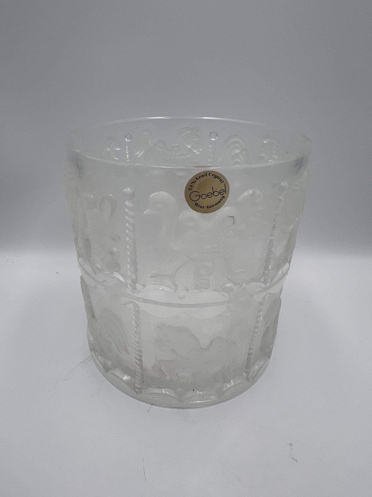 Goebel Frosted Glass Carousel, Vintage German Collectible (1983)