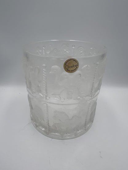 Goebel Frosted Glass Carousel, Vintage German Collectible (1983)